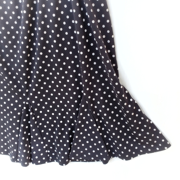 💓SOLD💓RONNI NICOLE Polka Dot Godet Pleat Skirt - Picture 3 of 14